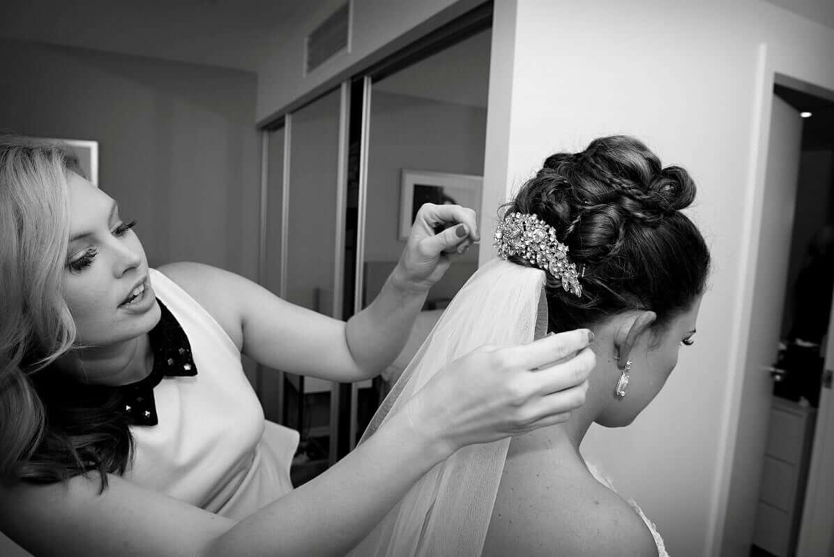 Bridal hair styling
